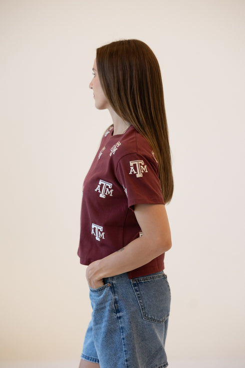 Texas A&M Ritter Repeat Heavyweight Crop Tee