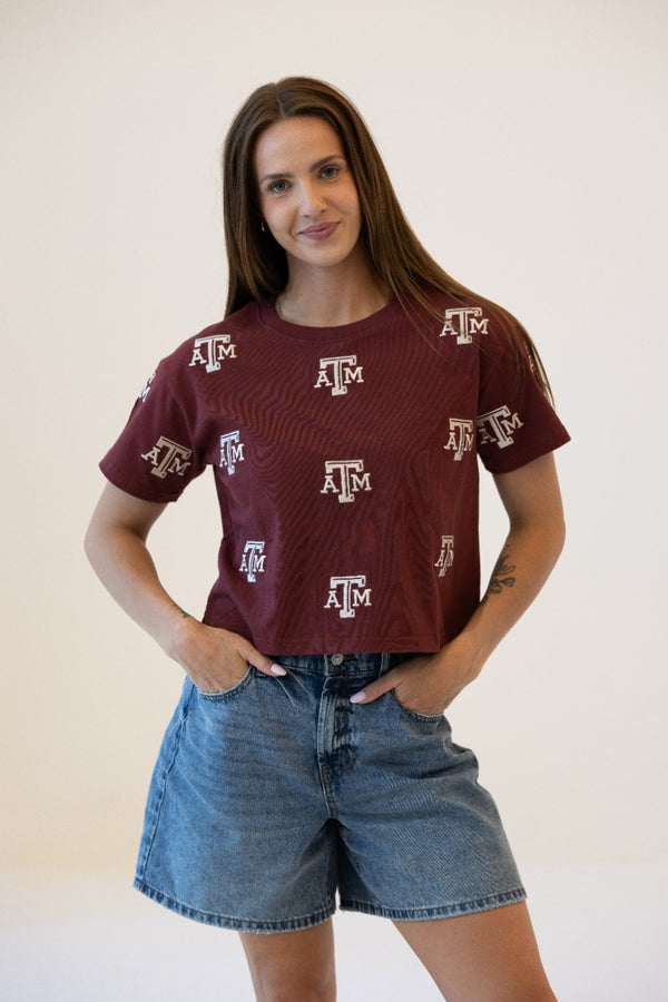 Texas A&M Ritter Repeat Heavyweight Crop Tee