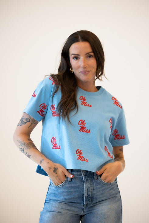 Ole Miss Ritter Repeat Heavyweight Crop Tee