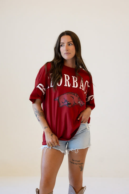 Arkansas Southern Split OS Band Tee