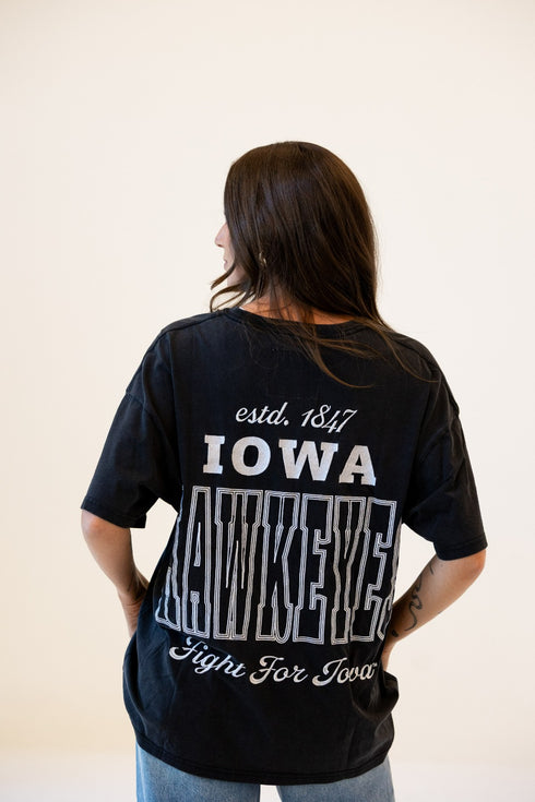 Iowa Billboard Embroidery OS Band Tee