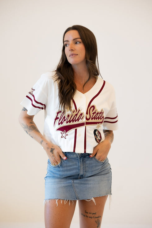 FSU 7th Inning Stretch Cropped Baseball Jersey