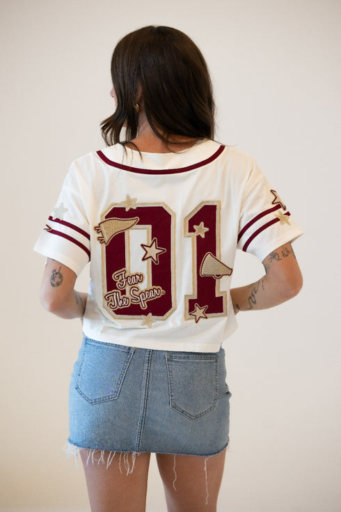 FSU 7th Inning Stretch Cropped Baseball Jersey