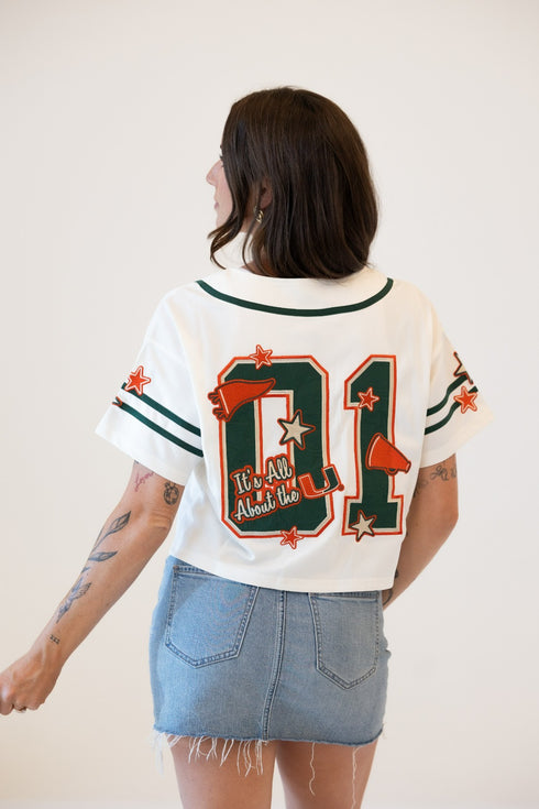 Miami 7th Inning Stretch Cropped Baseball Jersey