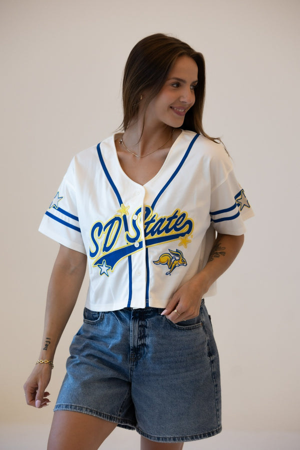 SD State 7th Inning Stretch Cropped Baseball Jersey