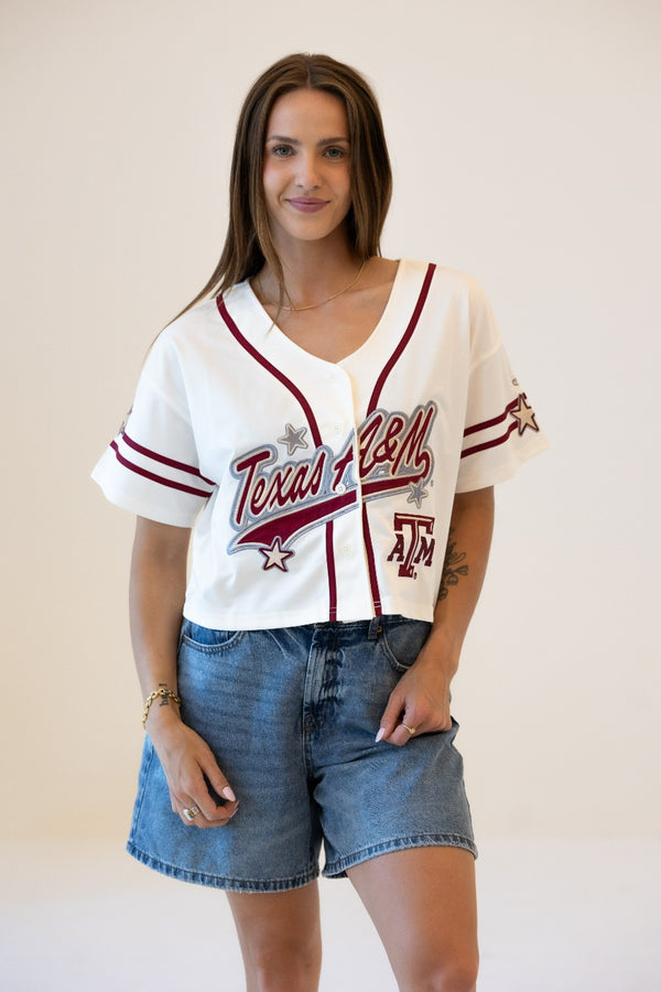Texas A&M 7th Inning Stretch Cropped Baseball Jersey