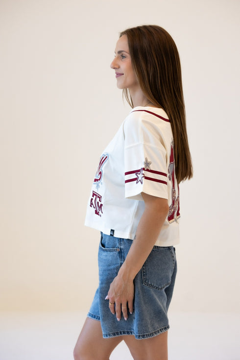Texas A&M 7th Inning Stretch Cropped Baseball Jersey