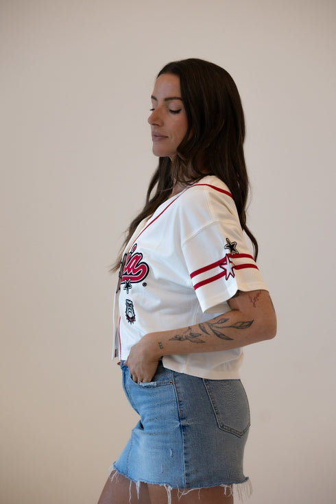 Georgia 7th Inning Stretch Cropped Baseball Jersey