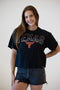 Texas Starlite Sequin Semi-Cropped Oversized Band Tee