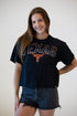 Texas Starlite Sequin Semi-Cropped Oversized Band Tee