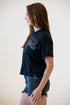 Texas Starlite Sequin Semi-Cropped Oversized Band Tee