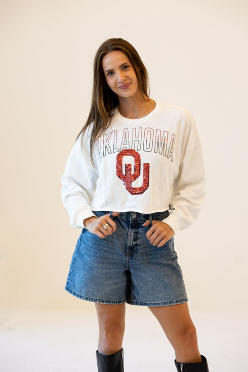 Oklahoma Starlite Sequin Cropped Longsleeve
