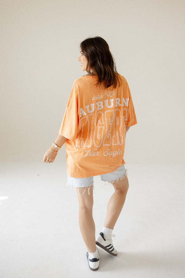 Auburn Billboard Embroidery OS Band Tee