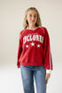 Iowa State Sunday Slate Striped Collar Fleece Crew