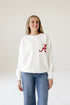 Alabama Suave Suede Lantern Sleeve Crew