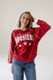 Indiana Sunday Slate Striped Collar Fleece Crew