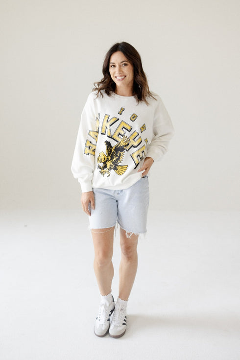 Iowa Bryant Bend Lantern Sleeve Crew