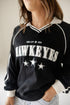 Iowa Sunday Slate Striped Collar Fleece Crew