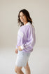 Kansas State Sunday Slate Striped Collar Fleece Crew