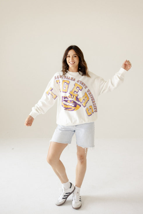 LSU Bryant Bend Lantern Sleeve Crew
