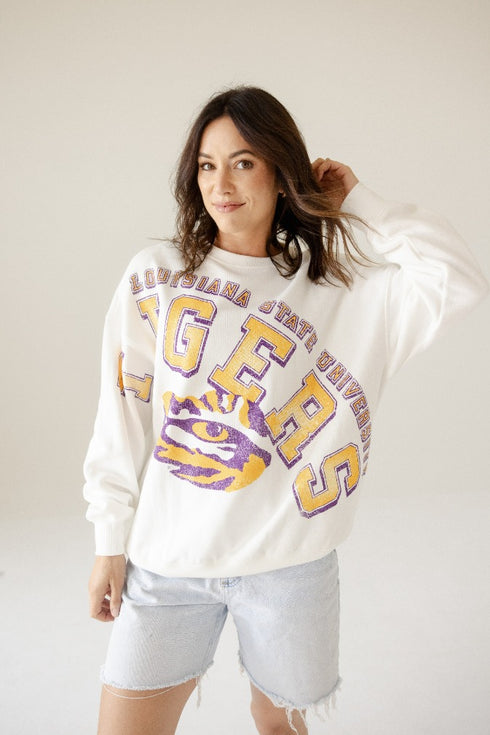 LSU Bryant Bend Lantern Sleeve Crew
