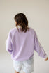 LSU Sunday Slate Striped Collar Fleece Crew