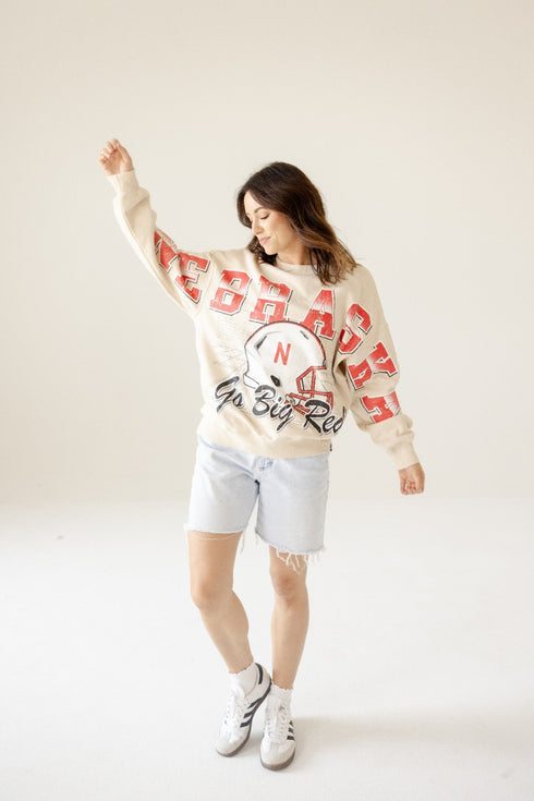 Nebraska Homefield Lantern Sleeve Crew