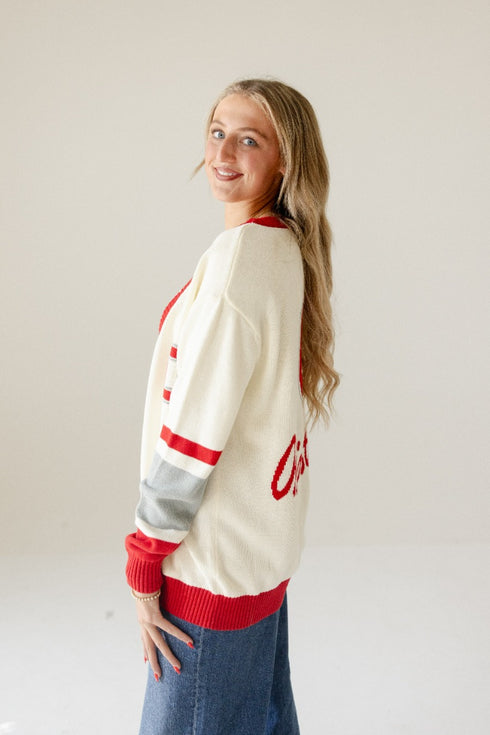 Ohio State Cassidy Button Up Sweater