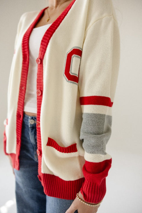 Ohio State Cassidy Button Up Sweater