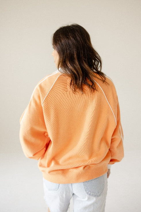 Oklahoma State Sunday Slate Striped Collar Fleece Crew
