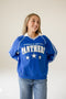 Pitt Sunday Slate Striped Collar Fleece Crew