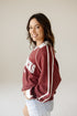 South Carolina Sunday Slate Striped Collar Fleece Crew