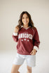 South Carolina Sunday Slate Striped Collar Fleece Crew