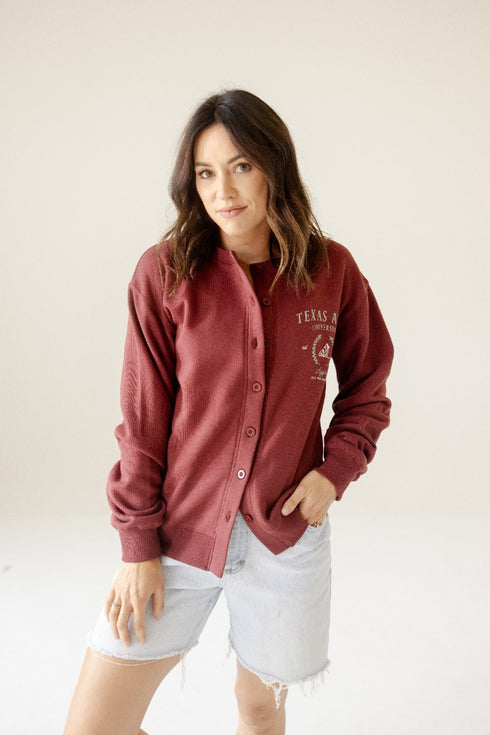 Texas A&M Collegiate Fleece Cardigan