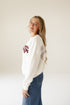 Texas A&M Suave Suede Lantern Sleeve Crew