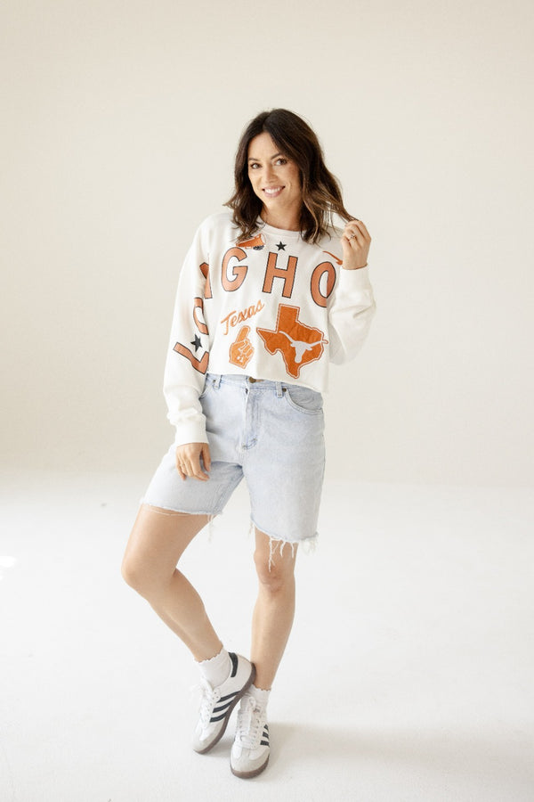 Texas Patched Up Cropped Longsleeve