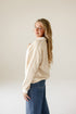 Texas Sunday Slate Striped Collar Fleece Crew