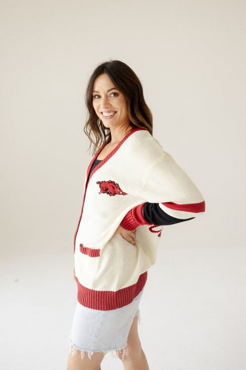 Arkansas Cassidy Button Up Sweater