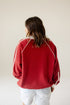 Arkansas Sunday Slate Striped Collar Fleece Crew
