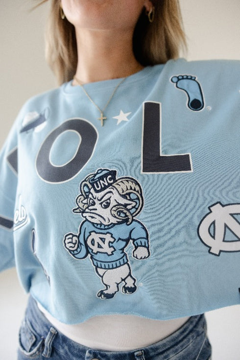 North Carolina Patched Up Cropped Longsleeve