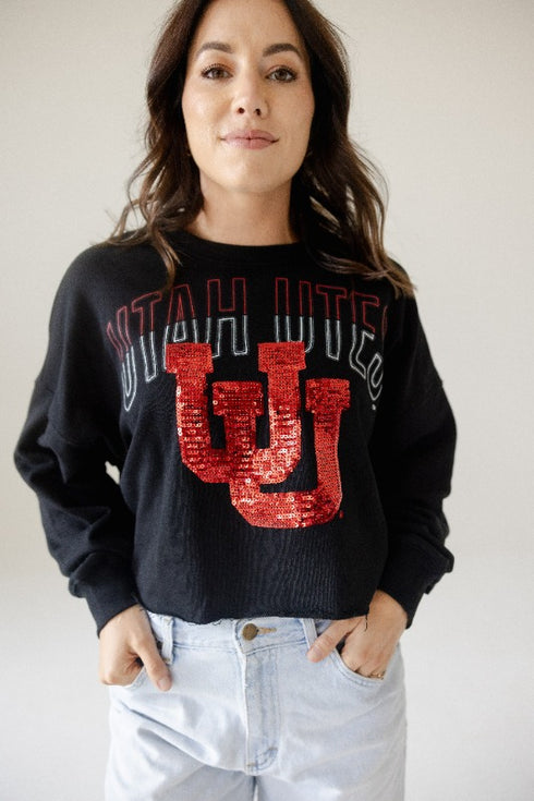 Utah Starlite Sequin Cropped Longsleeve