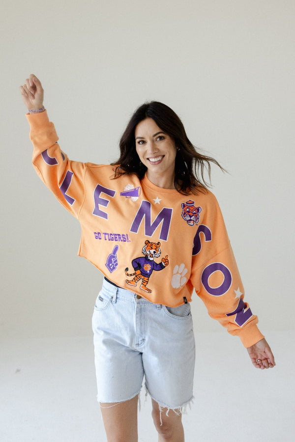 Clemson Patched Up Cropped Longsleeve