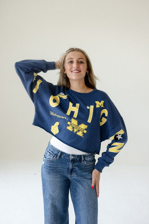 Michigan Patched Up Cropped Longsleeve