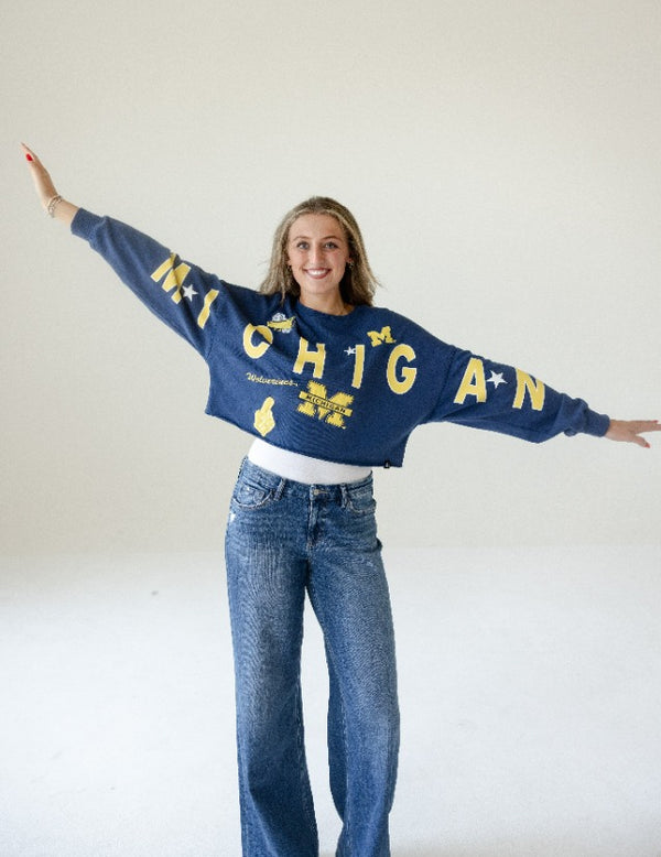 Michigan Patched Up Cropped Longsleeve