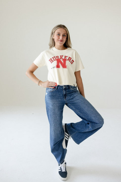 Nebraska Mascot Arch Heavyweight Crop Tee