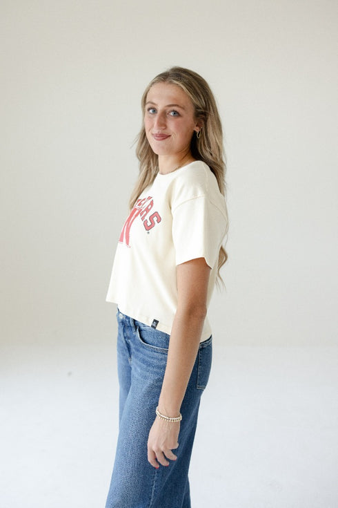 Nebraska Mascot Arch Heavyweight Crop Tee