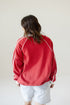 Nebraska Sunday Slate Striped Collar Fleece Crew
