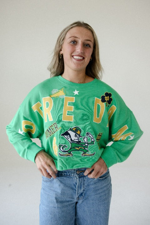 Notre Dame Patched Up Cropped Longsleeve