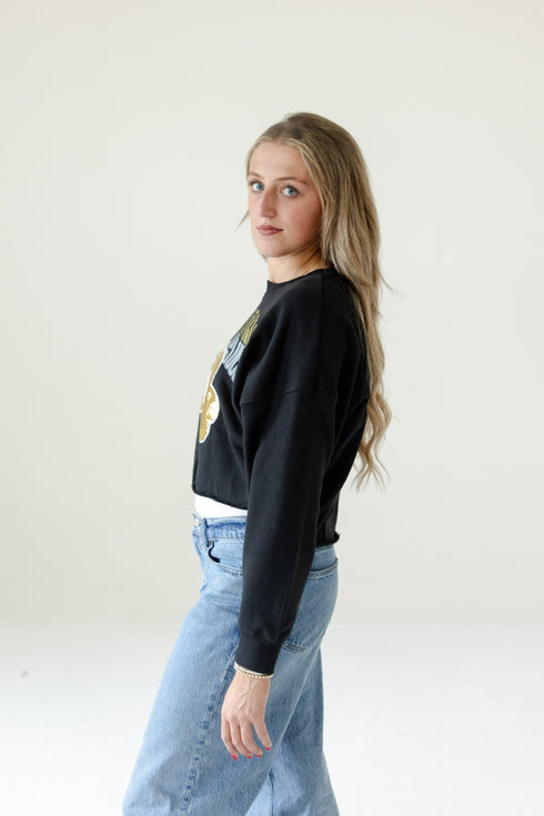 Notre Dame Starlite Sequin Cropped Longsleeve