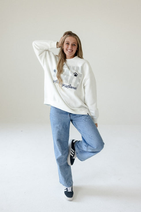Penn State Vinton Vertical OS Fleece Crew